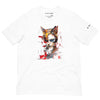 Front White: CAT GIRL Premium Crewneck T-Shirt in White