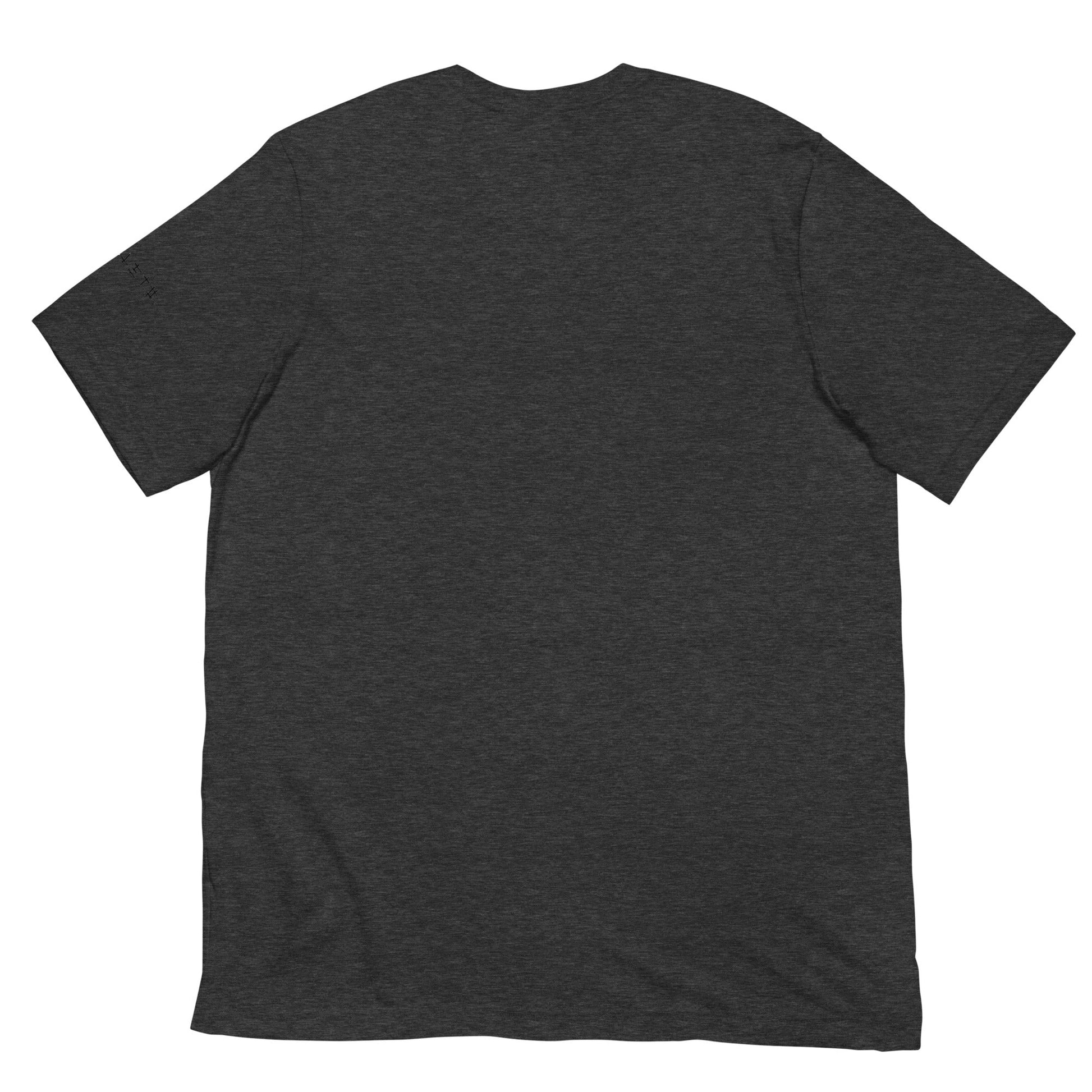 Back Dark Grey Heather: CAT GIRL Premium Crewneck T-Shirt in Dark Grey Heather