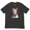 Front Dark Grey Heather: CAT GIRL Premium Crewneck T-Shirt in Dark Grey Heather