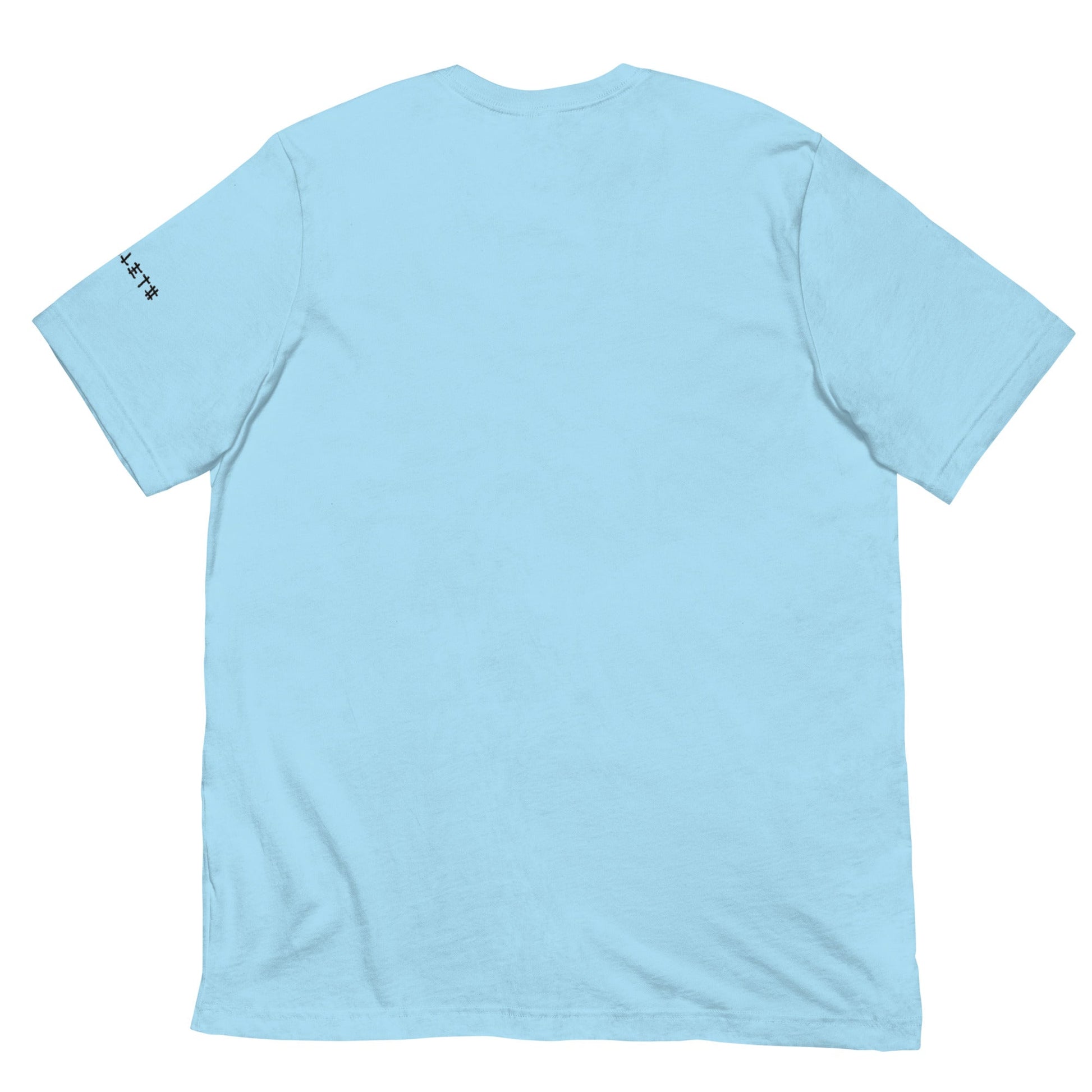 Back Baby Blue: CAT GIRL Premium Crewneck T-Shirt in Baby Blue