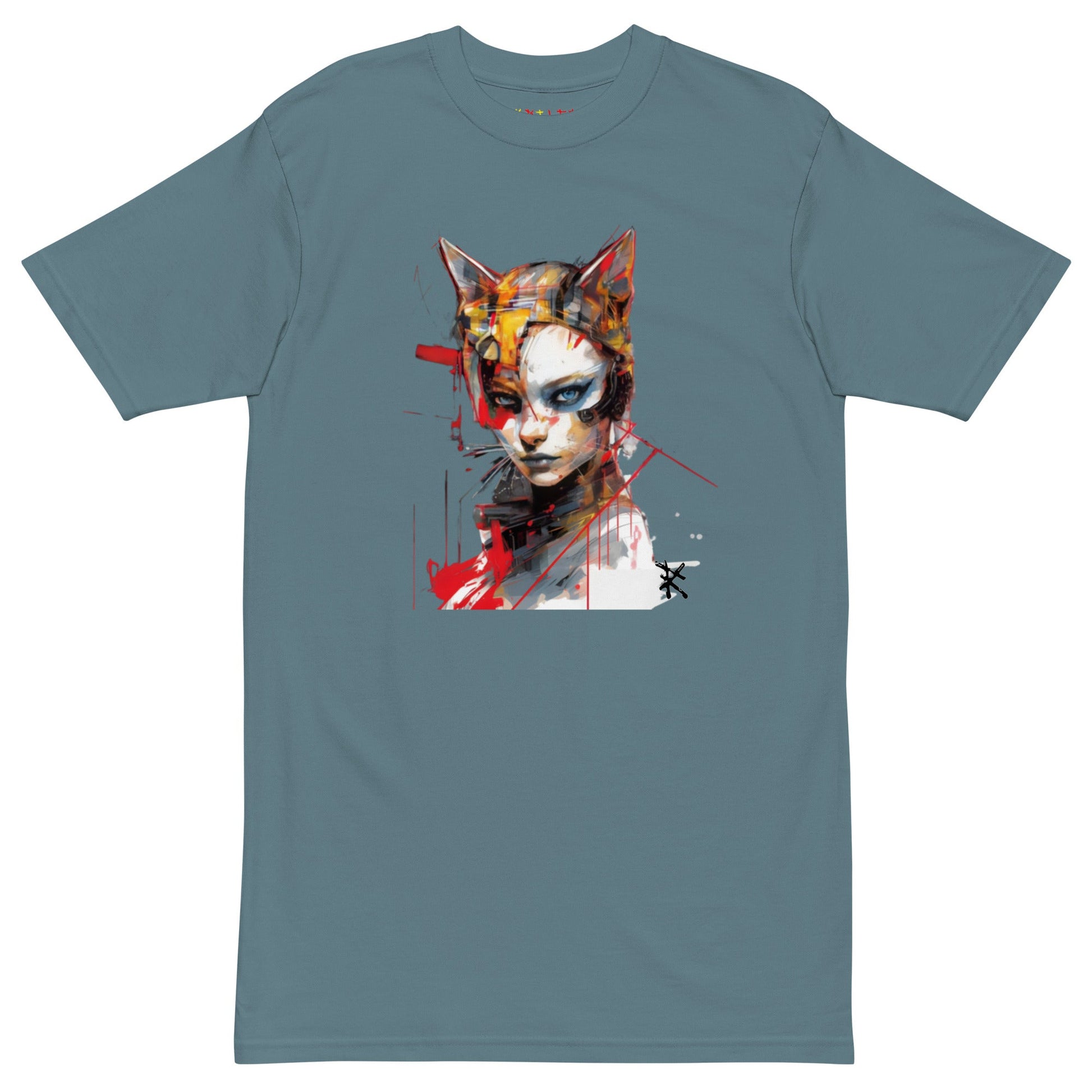 CAT GIRL Premium Heavyweight T-Shirt - Rarileto