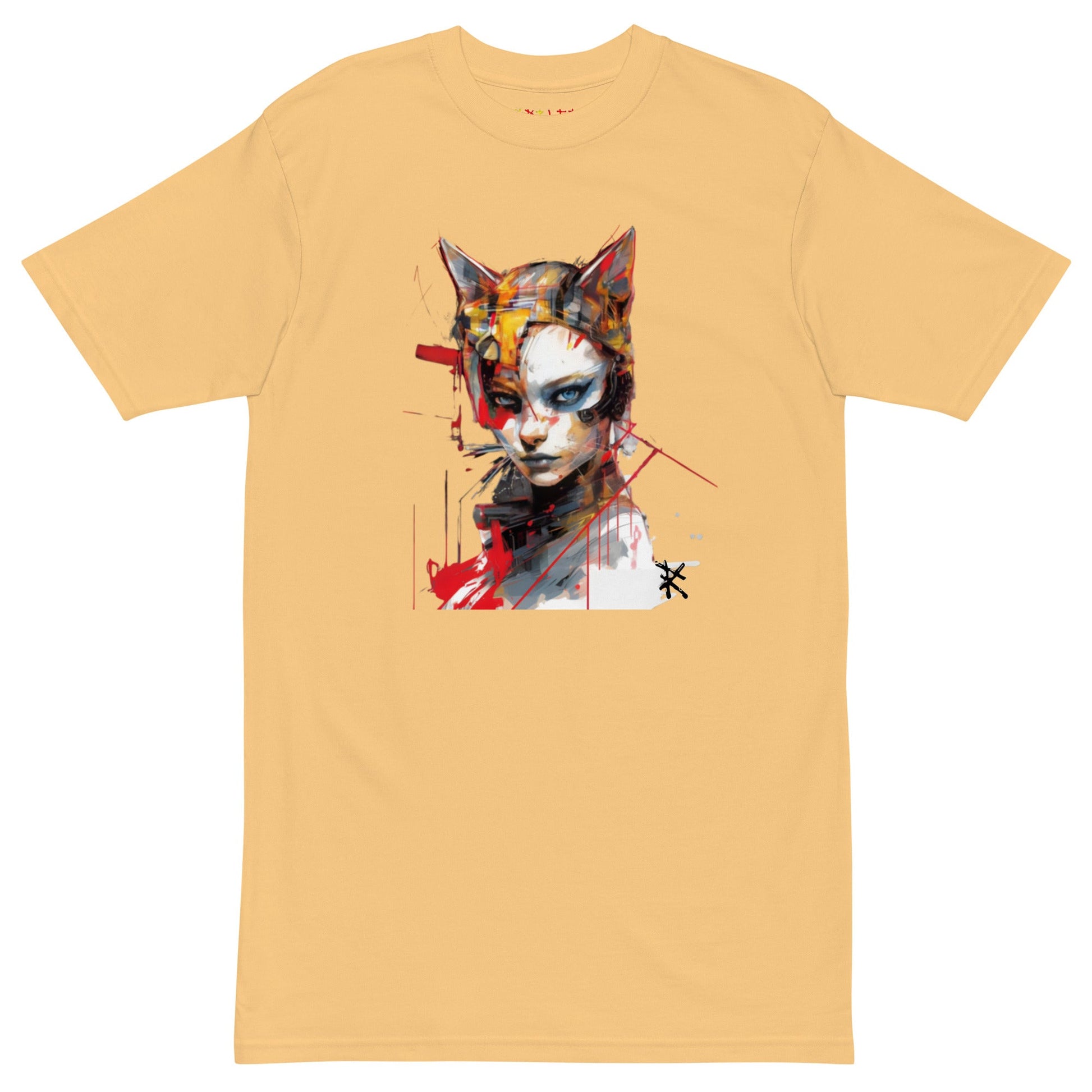 CAT GIRL Premium Heavyweight T-Shirt - Rarileto