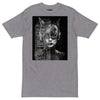 Carbon Grey Front View of CAT WOMAN 2050 Premium Heavyweight T-Shirt