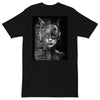 Black Front View of CAT WOMAN 2050 Premium Heavyweight T-Shirt