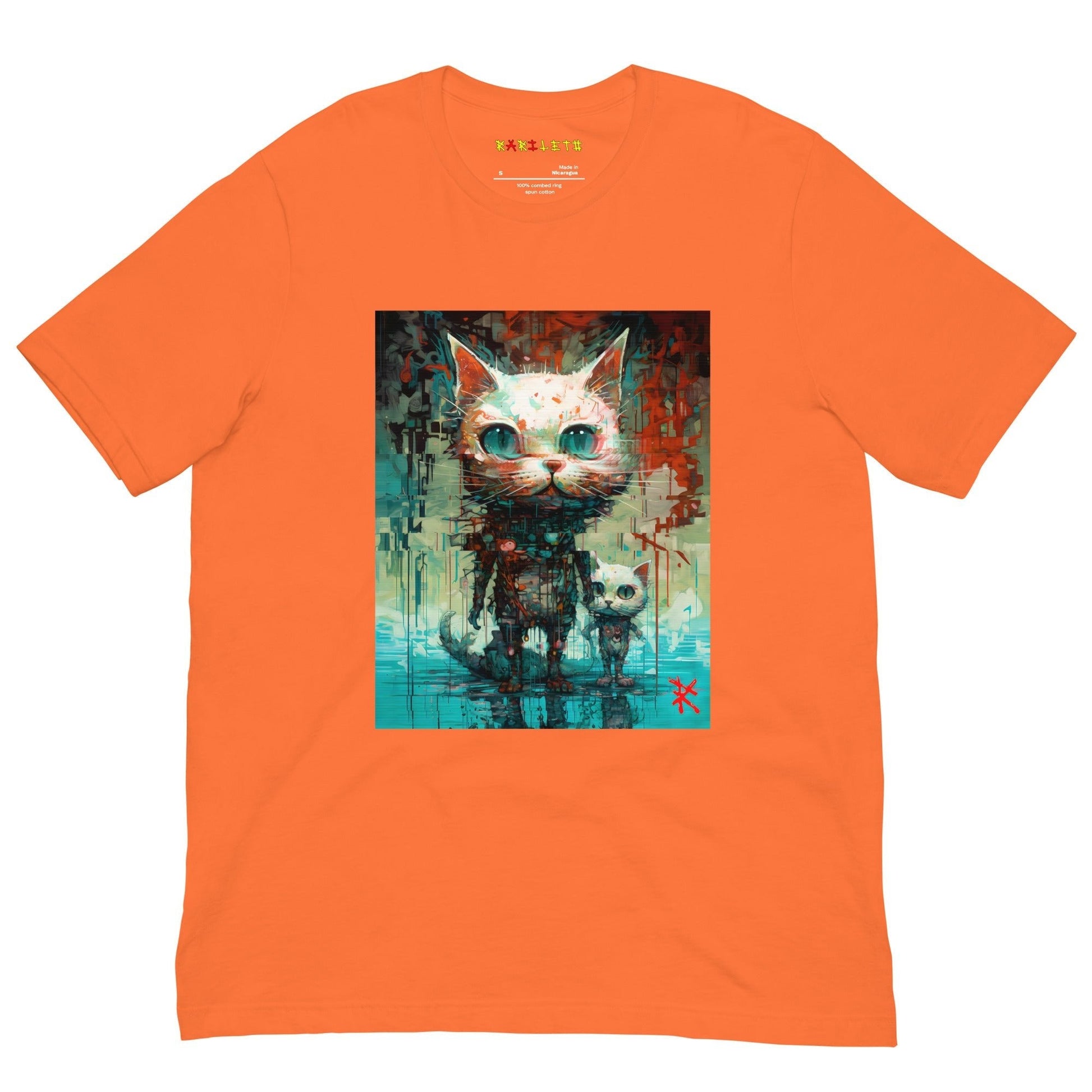 Front Orange: CATS Premium Crewneck T-Shirt in Orange