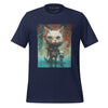 Front Ghost Navy: CATS Premium Crewneck T-Shirt in Navy (Front Ghost View)