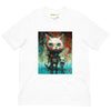 White Front View of CATS Premium Crewneck T-Shirt