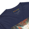 Neck Navy: CATS Premium Crewneck T-Shirt in Navy (Neck View)