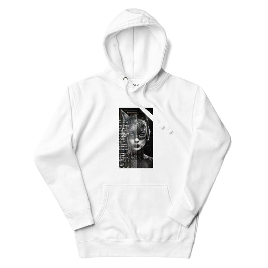 CATWOMAN 2050 Hoodie in White - Rarileto - Front View