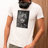 Front view on model wearing the Catwoman Classic T-Shirt in white, perfect for stylish streetwear. Rarileto.