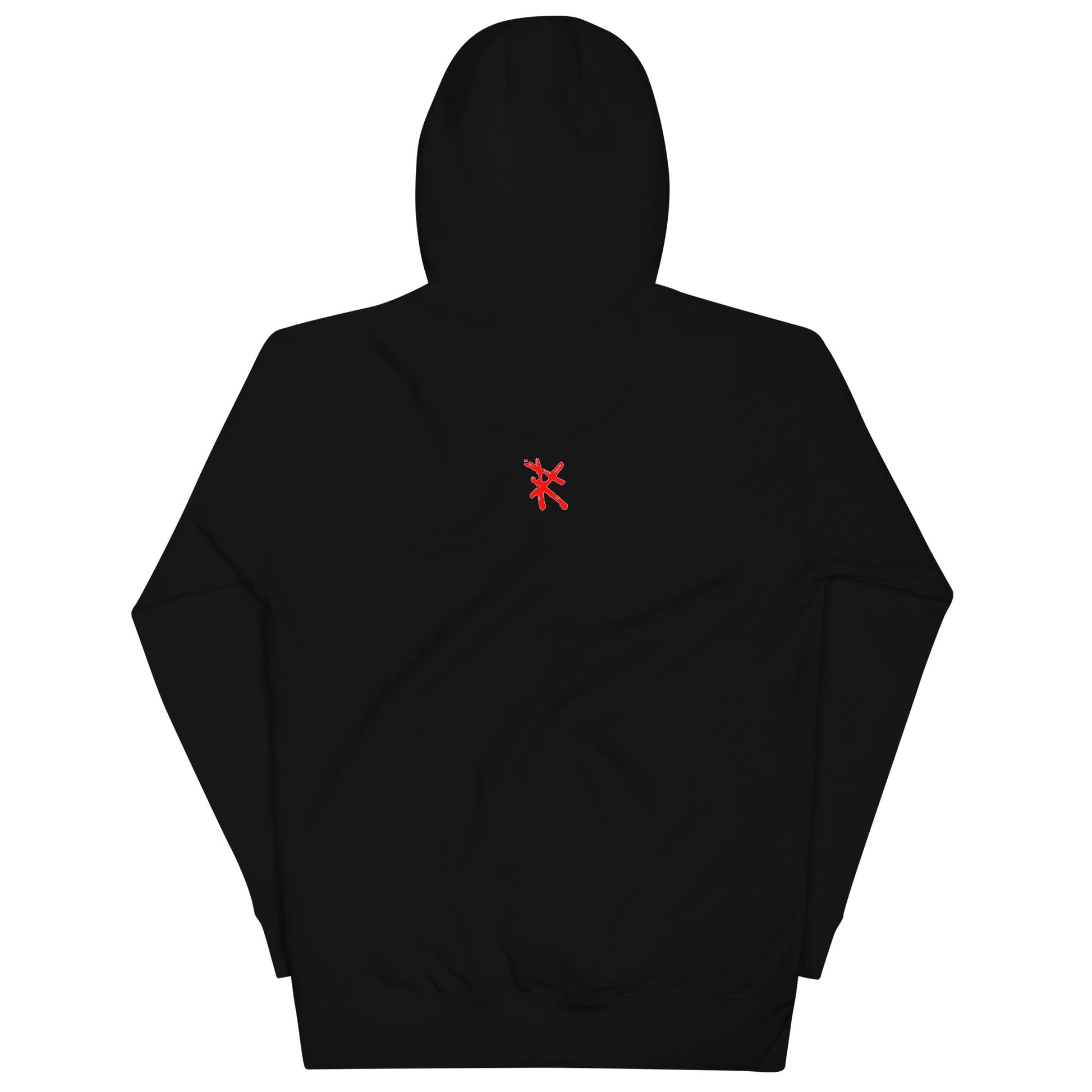 CAVEMAN PORTRAIT Hoodie in Black - Rarileto - Back View