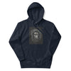 CAVEMAN PORTRAIT Hoodie in Navy Blazer - Rarileto - Front View