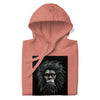 CAVEMAN PORTRAIT Hoodie in Dusty Rose - Rarileto - Folded Front View