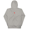 CAVEMAN PORTRAIT Hoodie in Carbon Grey - Rarileto - Back View