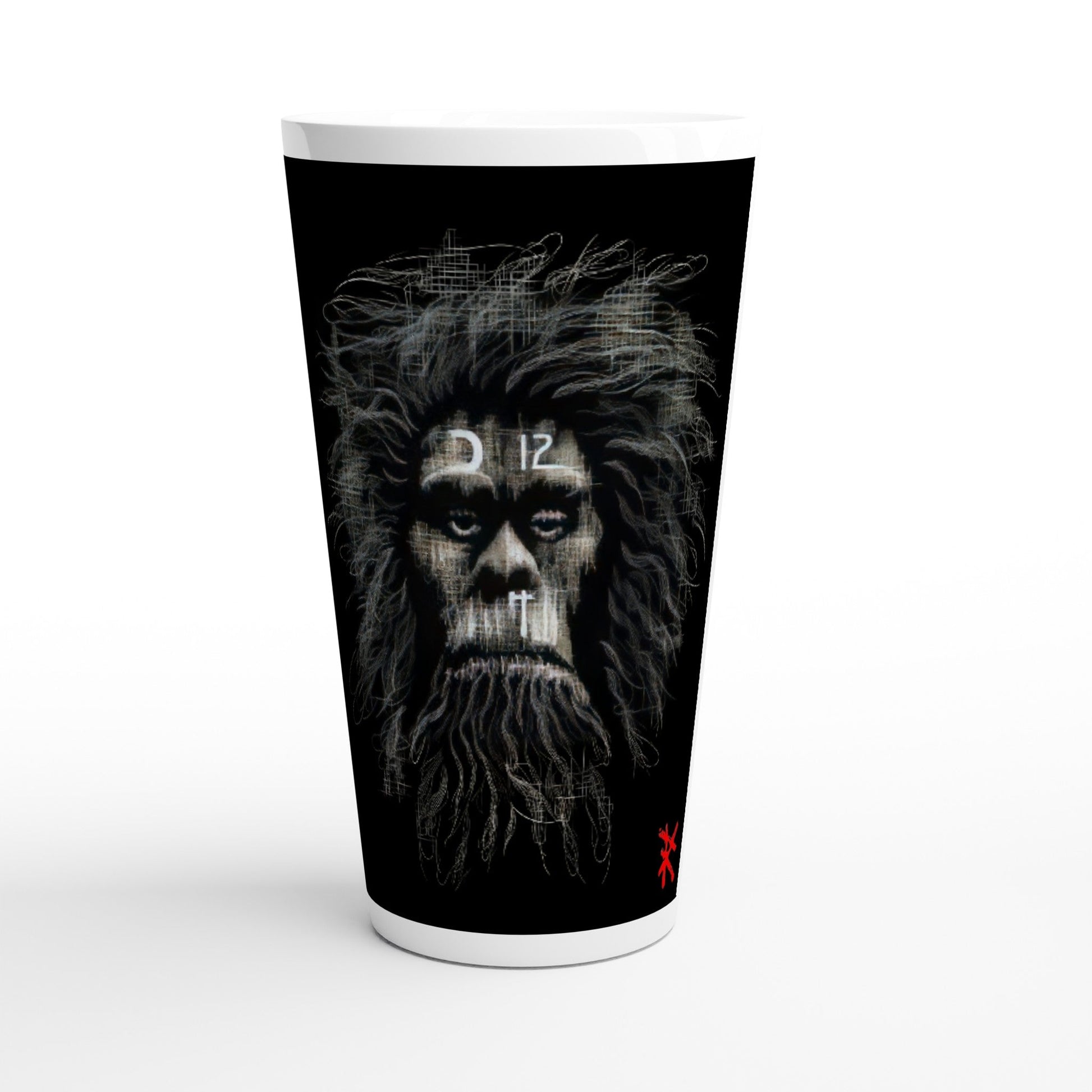 CAVEMAN PORTRAIT Latte Mug - Rarileto