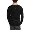 Back View on Model Black: CAVEMAN PORTRAIT Long Sleeve Tee in Black - Back View on Model

