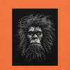 Design Front Orange: CAVEMAN PORTRAIT Premium Crewneck T-Shirt in Orange (Design View)

