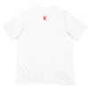 Back White: CAVEMAN PORTRAIT Premium Crewneck T-Shirt in White

