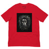 Front Red: CAVEMAN PORTRAIT Premium Crewneck T-Shirt in Red

