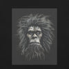 Design Front Black: CAVEMAN PORTRAIT Premium Crewneck T-Shirt in Black (Design View)

