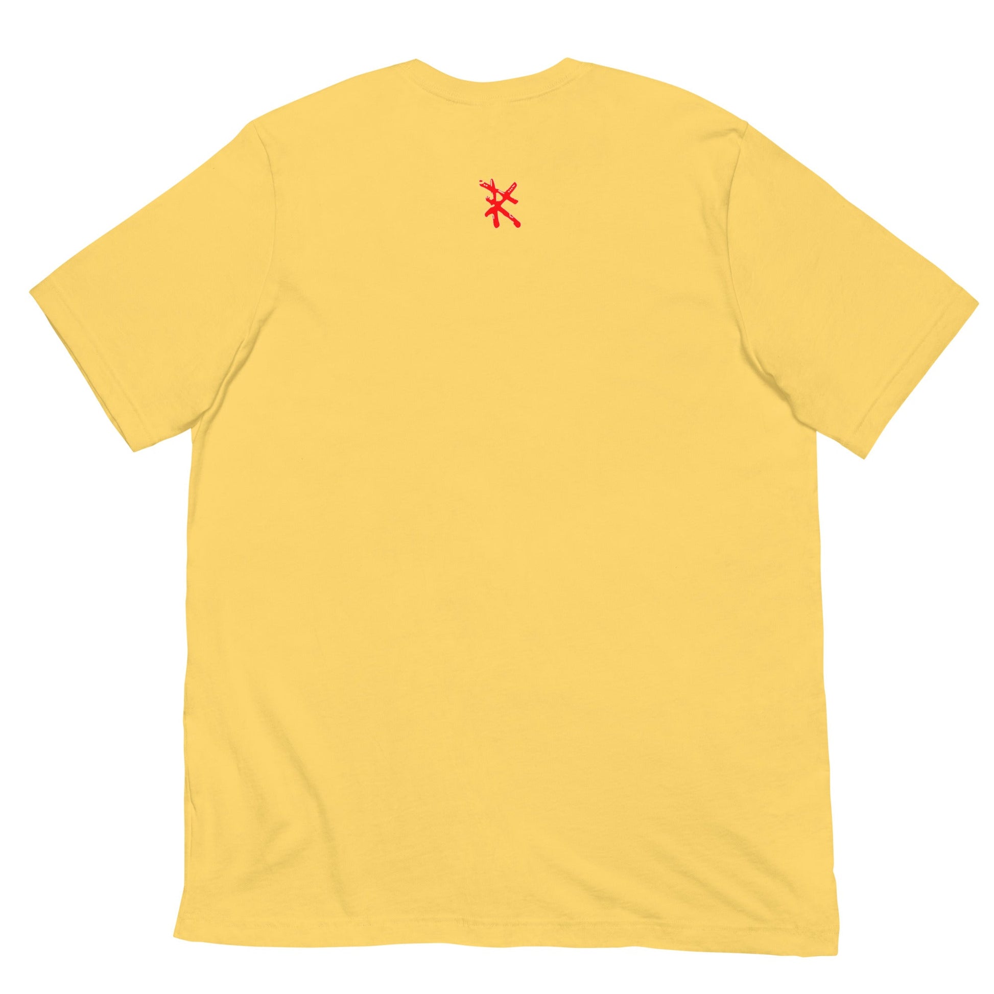 Back Maize Yellow: CAVEMAN PORTRAIT Premium Crewneck T-Shirt in Maize Yellow

