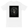 White Front View of CAVEMAN PORTRAIT Premium Heavyweight T-Shirt