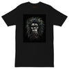 Black Front View of CAVEMAN PORTRAIT Premium Heavyweight T-Shirt