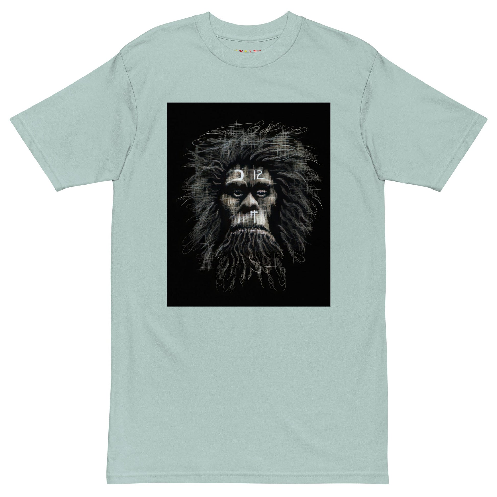 CAVEMAN PORTRAIT Premium Heavyweight T-Shirt - Rarileto