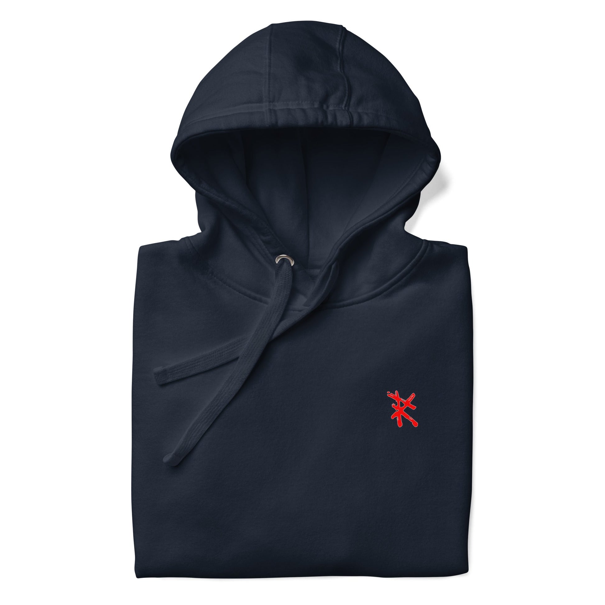 Folded: CELESTIAL ANDROID Hoodie in Navy - Folded Front View