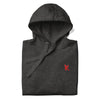 Folded: CELESTIAL ANDROID Hoodie in Charcoal Heather - Folded Front View