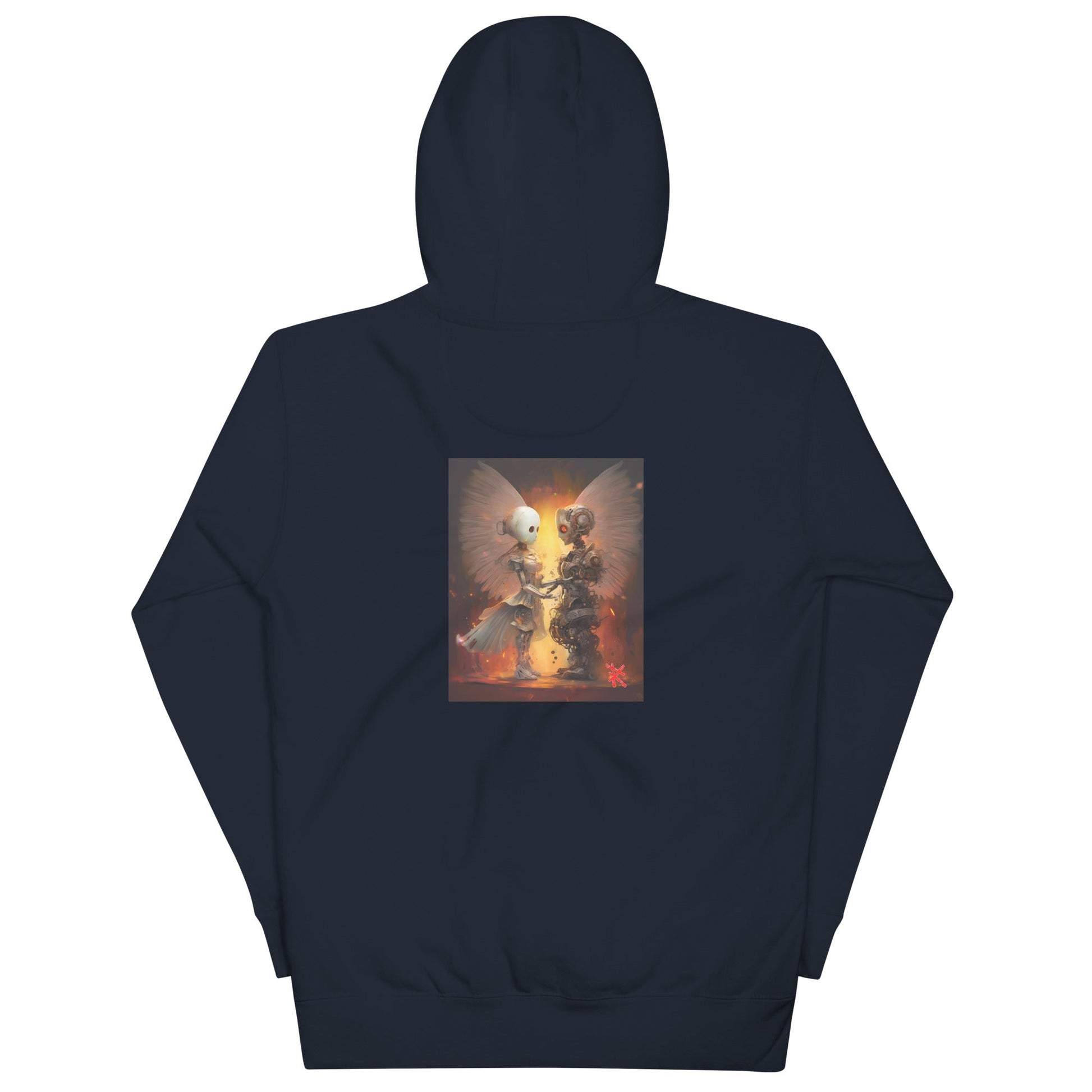 Back: CELESTIAL ANDROID Hoodie in Navy - Back View