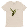 Oatmeal Tri-blend Front View of COLIBRI Unisex Tri-blend T-Shirt