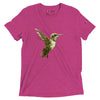 Berry Tri-blend Front View of COLIBRI Unisex Tri-blend T-Shirt