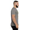 Grey Tri-blend Side View on Model of COLIBRI Unisex Tri-blend T-Shirt