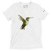 Solid White Tri-blend Front View of COLIBRI Unisex Tri-blend T-Shirt