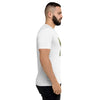 Solid White Tri-blend Side View on Model of COLIBRI Unisex Tri-blend T-Shirt