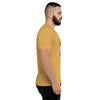 Mustard Tri-blend Side View on Model of COLIBRI Unisex Tri-blend T-Shirt