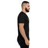 Solid Black Tri-blend Side View on Model of COLIBRI Unisex Tri-blend T-Shirt