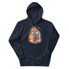 COLORFUL ROBOT Hoodie in Navy Blazer - Rarileto - Front View