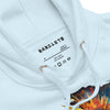 COLORFUL ROBOT Hoodie in Sky Blue - Rarileto - Neck Front View Close Up