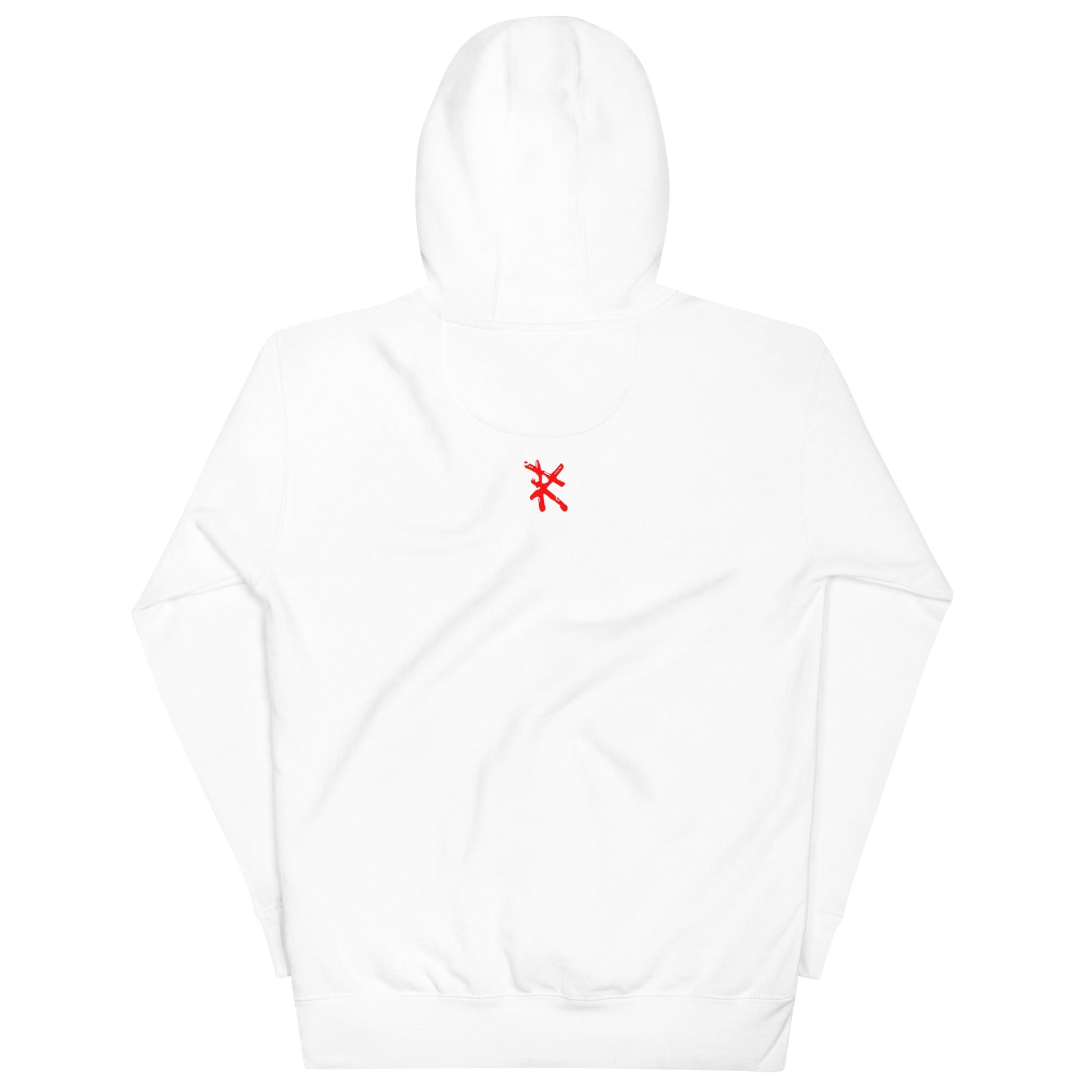 COLORFUL ROBOT Hoodie in White - Rarileto - Back View