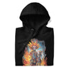 COLORFUL ROBOT Hoodie in Black - Rarileto - Folded Front View