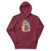 COLORFUL ROBOT Hoodie in Maroon - Rarileto - Front View