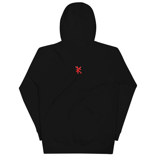 COLORFUL ROBOT Hoodie in Black - Rarileto - Back View