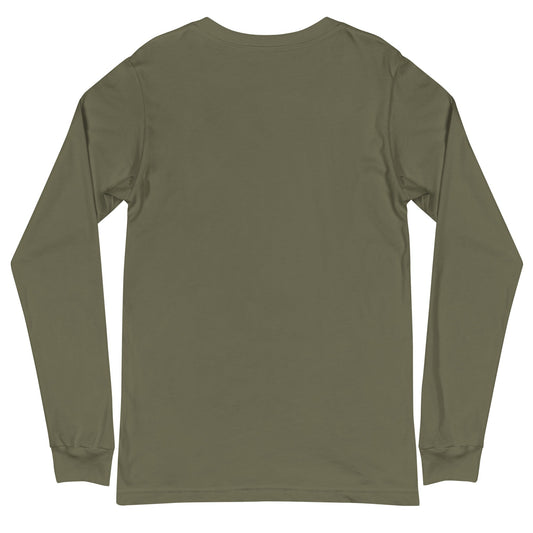 CRYPTIC CREATURE Long Sleeve Tee in Military Green - Rarileto - Back View
