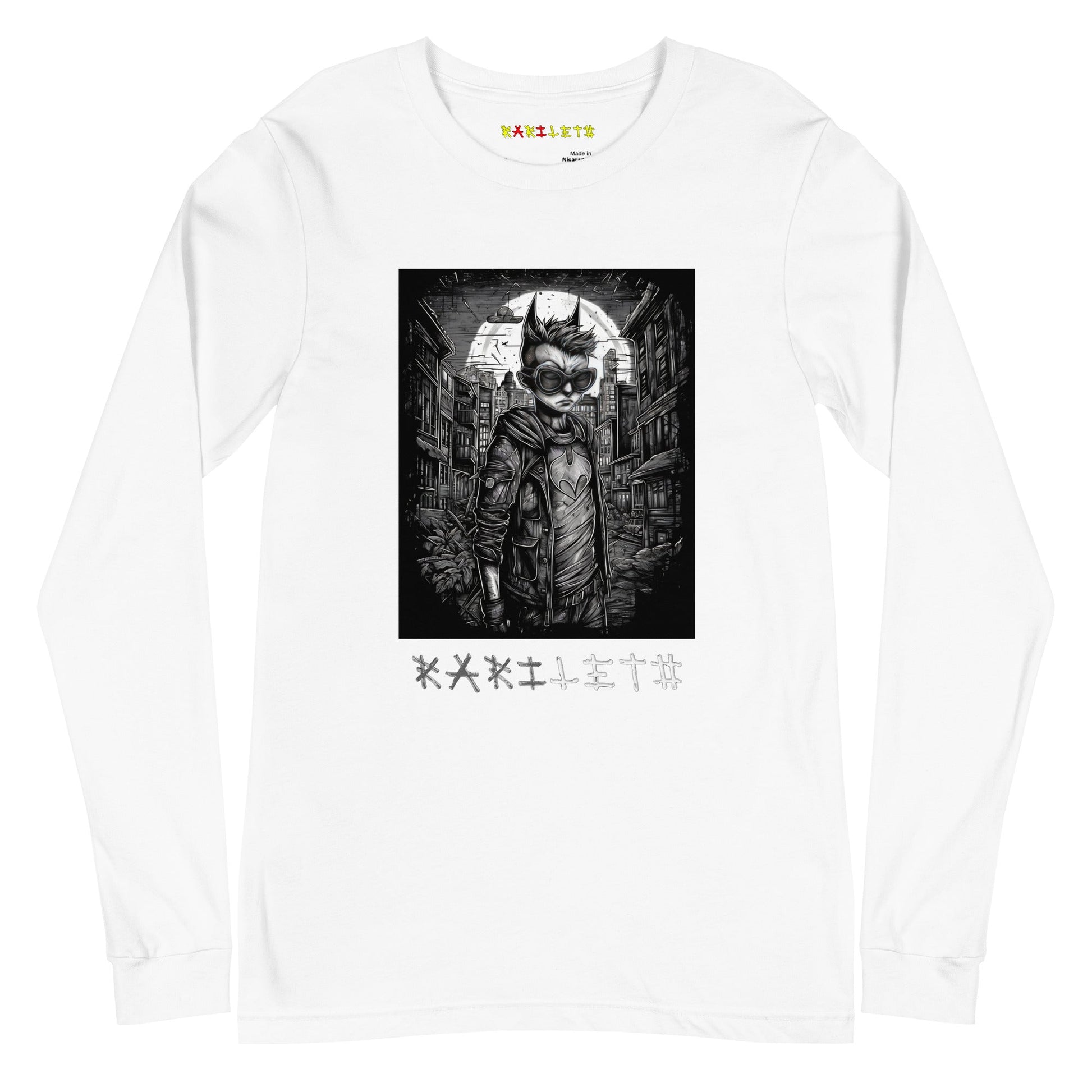 CRYPTIC CREATURE Long Sleeve Tee in White - Rarileto - Front View
