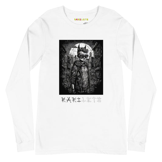 CRYPTIC CREATURE Long Sleeve Tee in White - Rarileto - Front View
