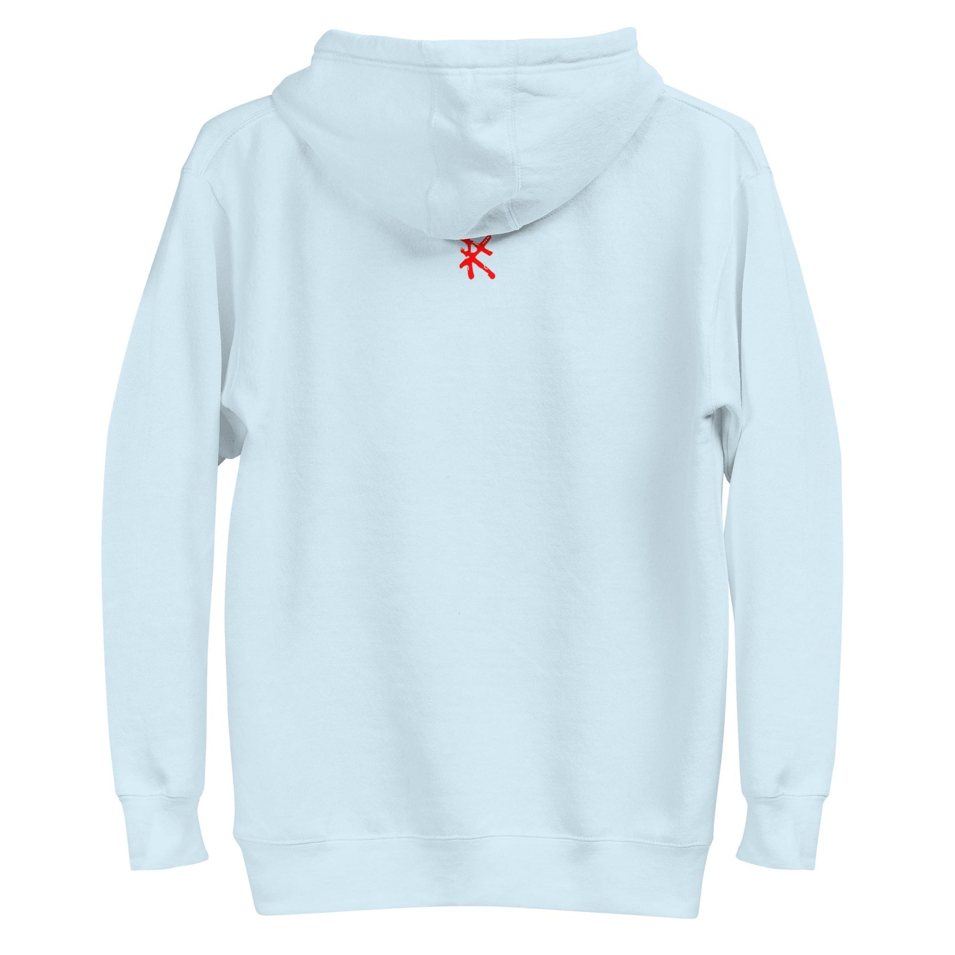 CYBER KITTY Hoodie in Sky Blue - Rarileto - Back Ghost View