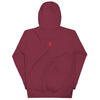 CYBER KITTY Hoodie in Maroon - Rarileto - Back View