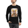 Front View on Model Black: CYBORG QUEEN Long Sleeve Tee in Black - Front View on Model

